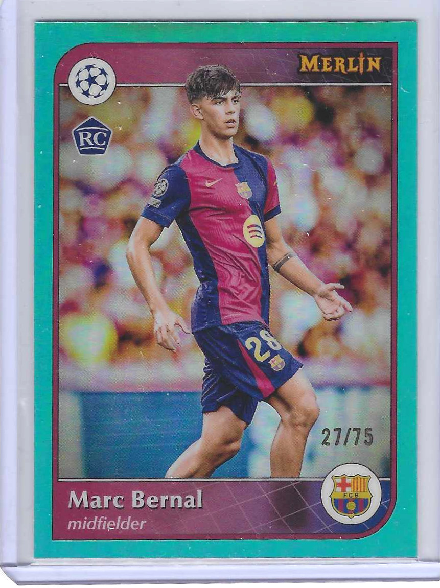 2024-25 Topps Merlin UCC - Marc Bernal - Aqua 27/75