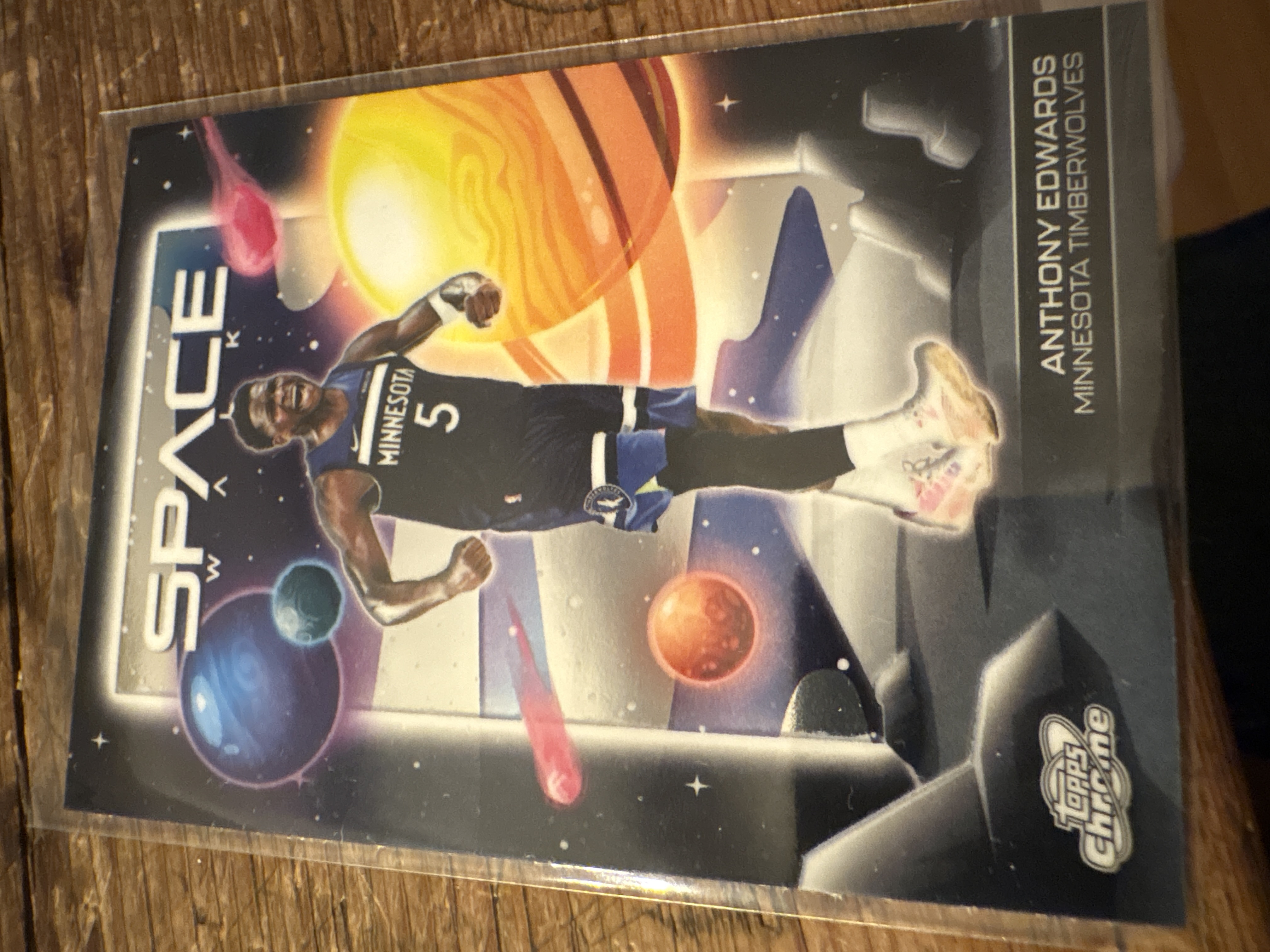 Topps 2025-26 Cosmic Chrome Space Walk Anthony Edwards SW-5 Timberwolves